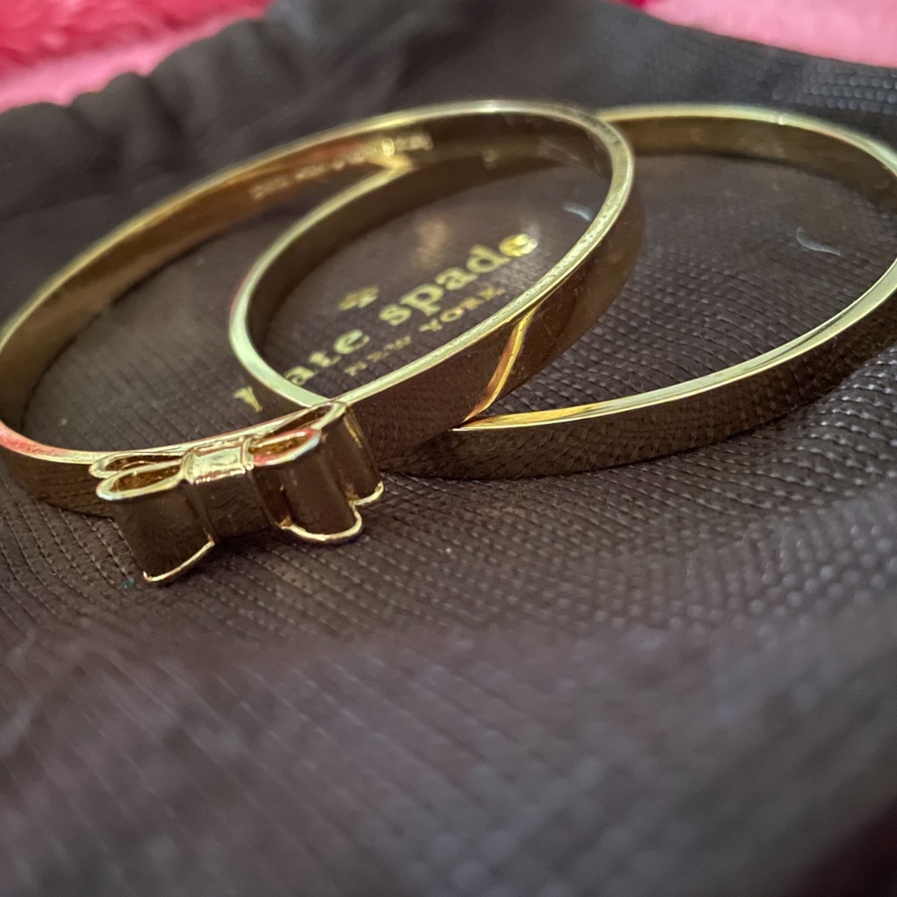 2 Kate Spade Bangles - Take a Bow & Heart of Gold